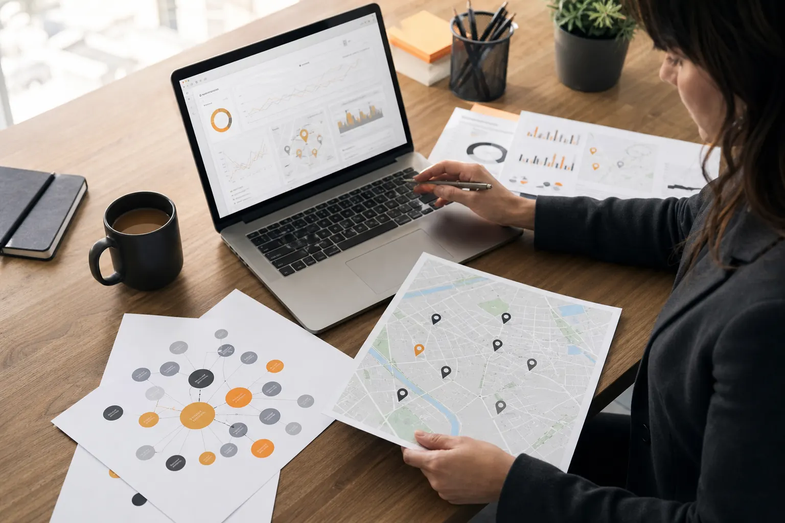Search analyst reviewing local and organic opportunities for Education in Lehi